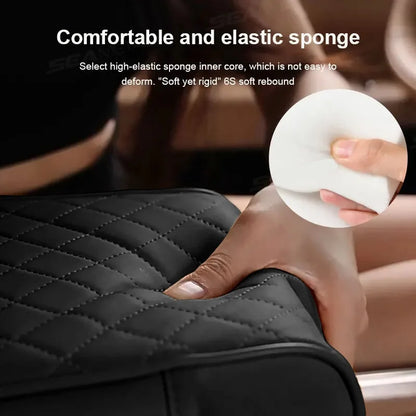 Car Armrest Cushion with 2 Cup Holders – Center Console Heightening Pad (All Seasons)