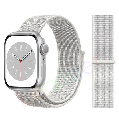 Nylon Loop Strap for Apple Watch Band 46mm 44mm 40mm 42mm 45mm 41mm 49mm 44 mm Bracelet iWatch Series Ultra 2 11 10 9 SE 7 6 5 4