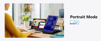 Amoudo 14” Dual Portable Monitor – FHD 1080P IPS Triple Screen for Laptops (USB-C)