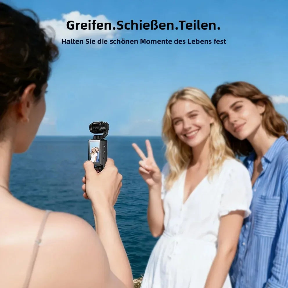 4K HD Rotating Vlogging Camera – 180° Flip, USB Rechargeable