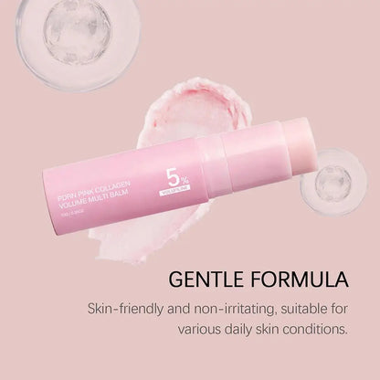 5% Volufiline PDRN Pink Collagen Volume Multi Balm LongLasting Hydrating Plumping Moisturizing Skin Care Stick for Face and Body