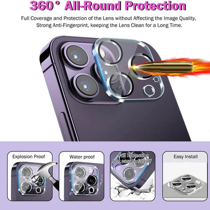 Camera Lens Protector for iPhone – Tempered Glass Lens Cover (11–17 Pro/Pro Max Compatible)