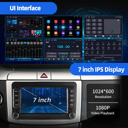 ESSGOO 7" Android14 Carplay Car Stereo GPS NAV RDS FM BT for VW Golf 5 6 Passat Polo 6R Touran Tiguan Caddy EOS Jetta Seat Skoda