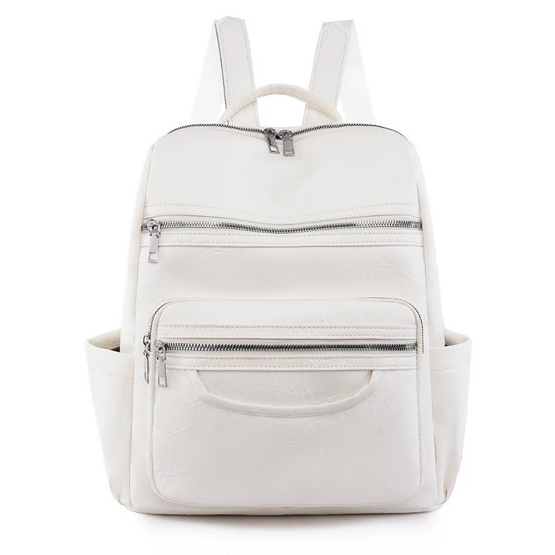 Genuine Leather Women Classic Backpack 2024 Sheepskin Backpack Luxury Travel Backpack Fashion School Bag Girls Mochilas Feminina