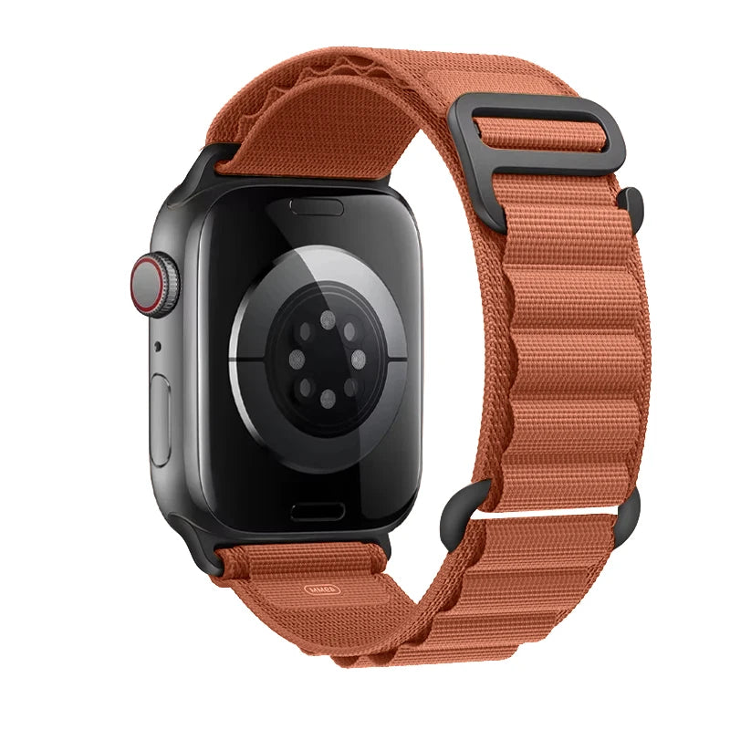 Nylon Alpine Strap for Apple Watch – Adjustable Sport Band (40–49mm, Ultra & Series Compatible)