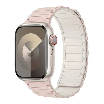 Magnetic Silicone Loop Band for Apple Watch – Adjustable Strap for Series 9/8/7/6/5/4/3/SE/Ultra