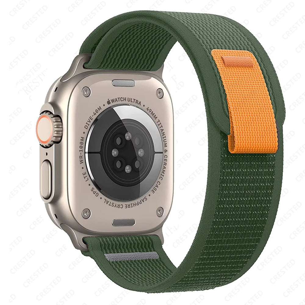 Trail Loop Strap for Apple Watch – Adjustable Sport Band (40–49mm, Ultra/Series Compatible)