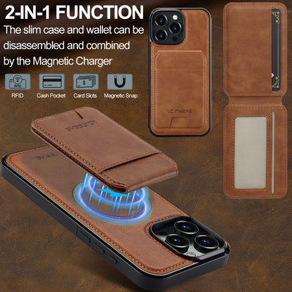 2-in-1 Detachable Leather Case with Card Pocket – iPhone 16/15/14/13/12/11 & More
