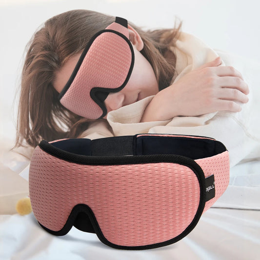 3D Sleep Mask – 100% Blackout Eye Mask for Travel & Relaxation
