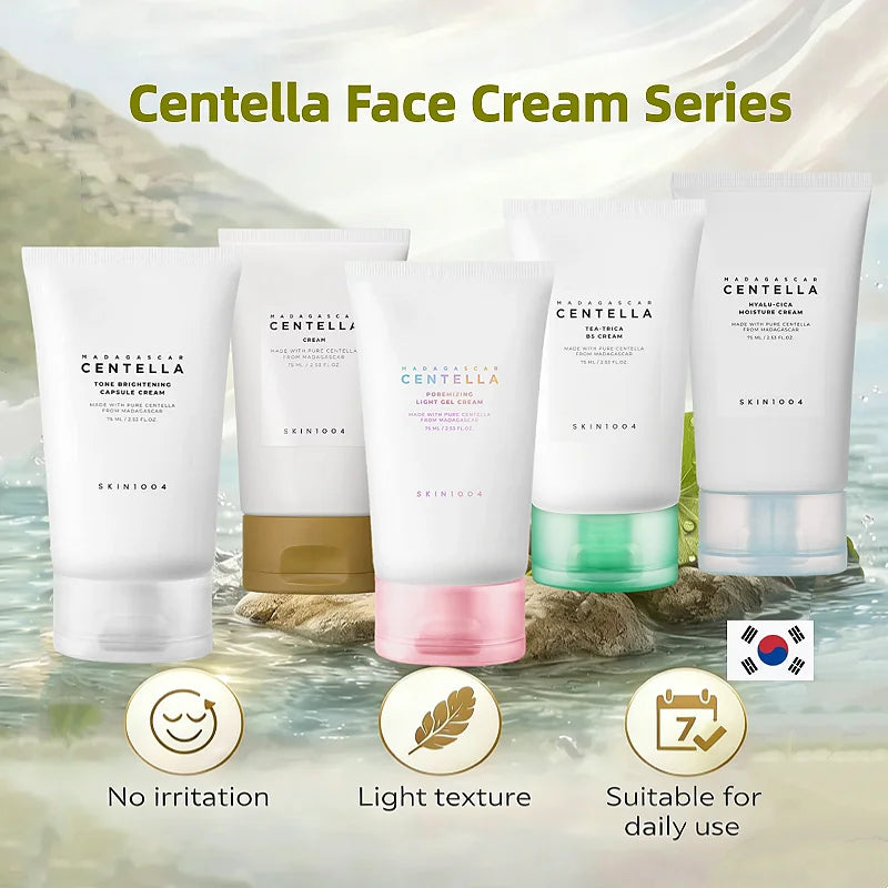 Korean Centella Skincare Cream Set – Soothing, Brightening & Hyaluronic Acid Gel 75ml