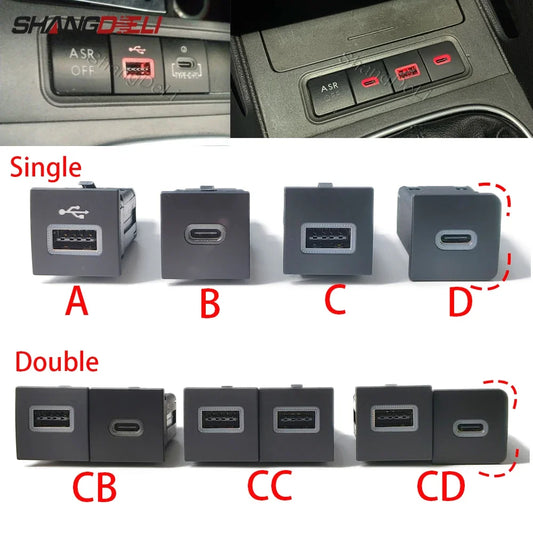 Fast Charging Car USB Adapter (PD & QC3.0 Power Button)