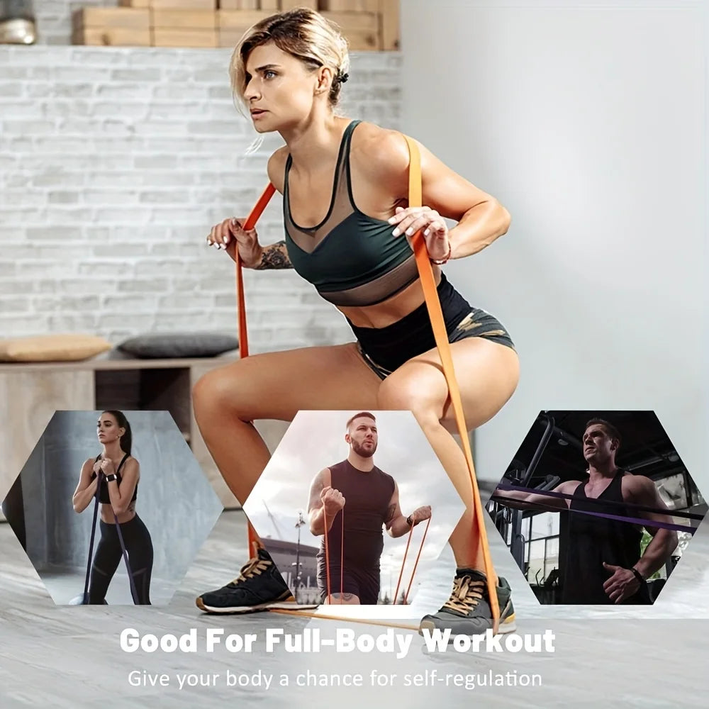 Resistance Band for Full Body Exercise Home Gym Training Strength Training Yoga Pilates Men Women Fitness Equipment