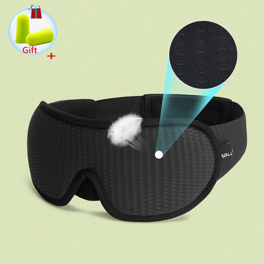 3D Sleep Mask – 100% Blackout Eye Mask for Travel & Relaxation