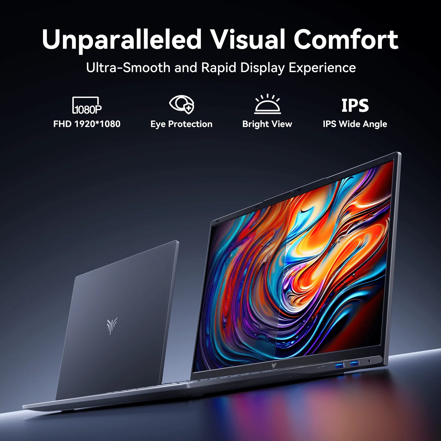KAMRUI Laptop FHD17.3" Ultar Slim AMD Ryzen3 4300U/Intel N95 16GB DDR4 512GB SSD Max 3.7GHz Radeon Vega5 Win11pro Wifi5 Notebook