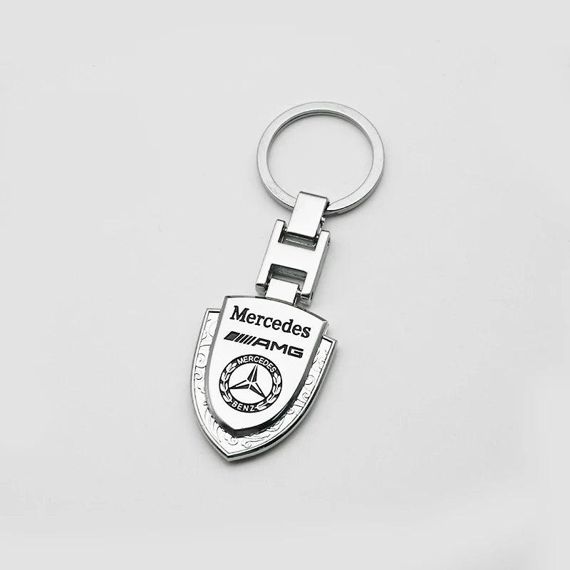 Metal/Leather Keychain Hand-Woven Key Rope Key Ring Key Holder For Mercedes Benz AMG W204 W205 W212 W213 W221 W117 W177 GLA GLE