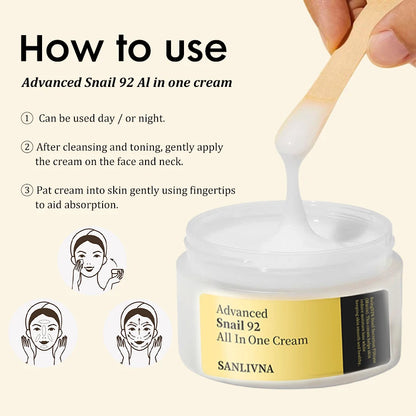 Snail mucus 96 facial essence reduces fine lines, facial cleanser deeply cleans impurities on the face, and moisturizes the skin