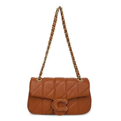 Quilted Stitch Chain Shoulder Crossbody Top Handle Bag Women Fashion Trendy Hobo Handbag Hot Selling