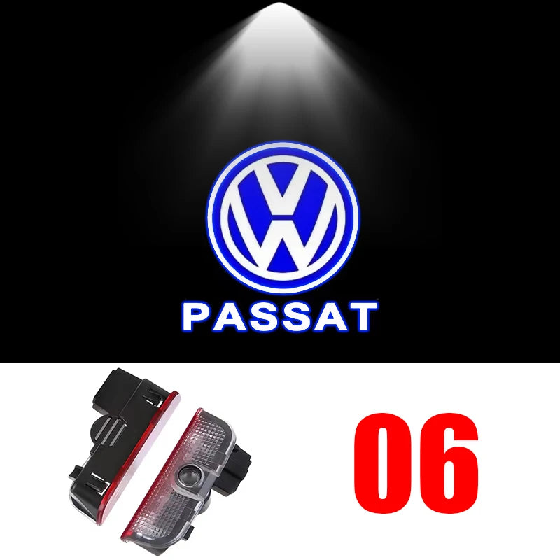 2PCS LED Door Logo Projector Lights for VW Golf, Passat, Jetta & Touareg | Plug & Play