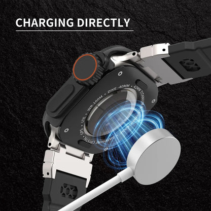 Metal+Plastic Case for Apple Watch 11 10 46mm Change To Ultra 2 Cover Aluminum Alloy Bumper Protective Frame for IWatch S10 46mm