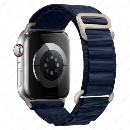 Nylon Alpine Strap for Apple Watch – Adjustable Sport Band (40–49mm, Ultra & Series Compatible)