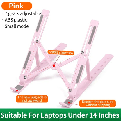 Adjustable Laptop Stand – Foldable Portable Holder for Notebook, MacBook & Tablets