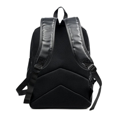 Men's PU Leather Backpack – Waterproof Travel & Laptop Bag 14"