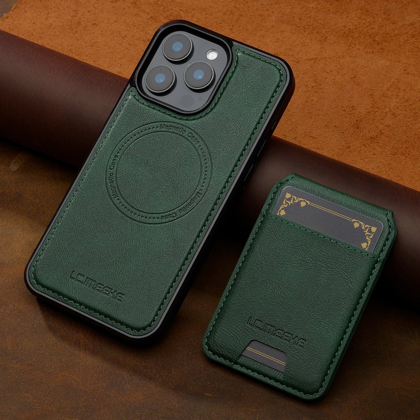 2-in-1 Detachable Leather Case with Card Pocket – iPhone 16/15/14/13/12/11 & More