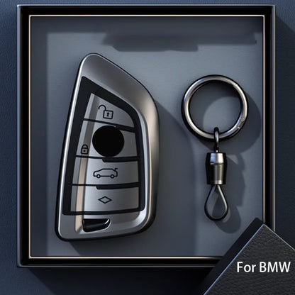 Titanium Gray Smart Car Key Case Cover for BMW