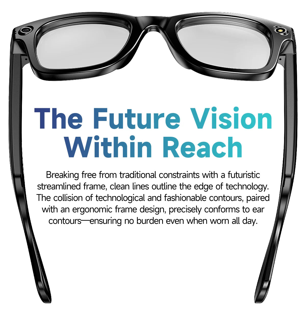 AI Smart Camera Glasses – Photo/Video Recording, Translation & Call Sunglasses (Waterproof)