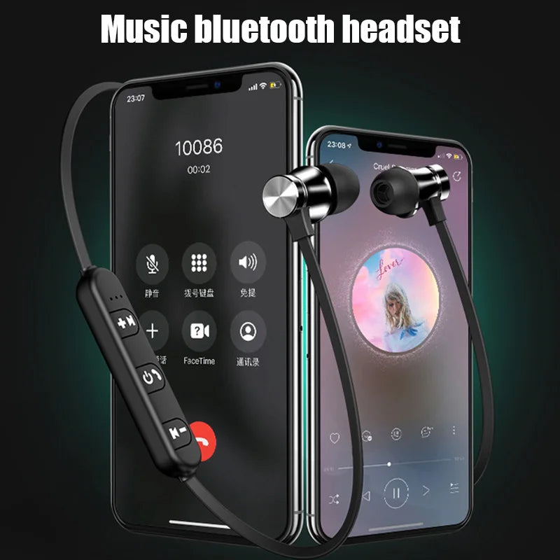 XT11 Bluetooth Wireless Earphones – Sports Neckband Waterproof Magnetic Headset with Mic