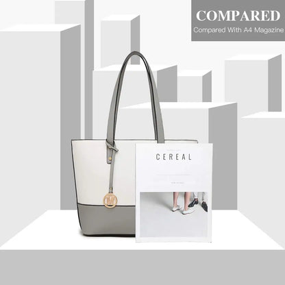 Miss Lulu 3PCS Women’s Handbag Set – Large Tote, Shoulder Bag & Briefcase