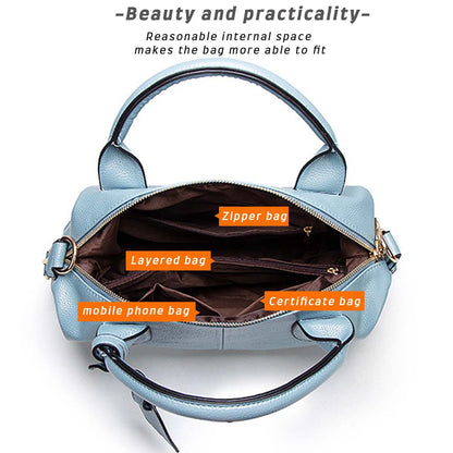 Simple Lychees Pattern Bostons Bag Shoulder Bag Wear-resistant Waterproof PU Bag Gift For Lovers Friends
