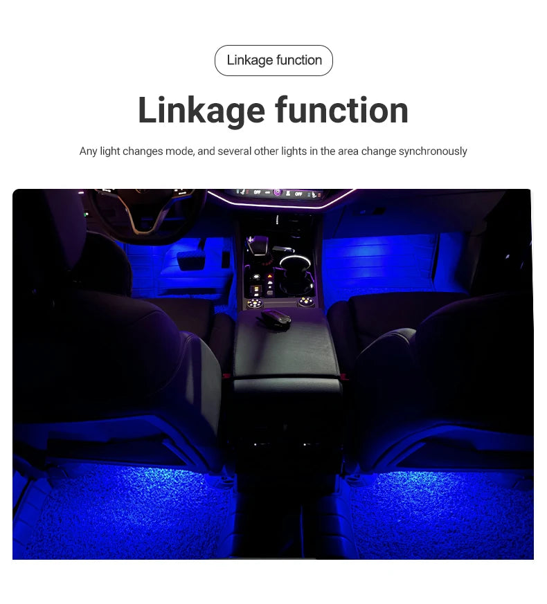 Car Interior Ambient LED Lights Kit (Footwell Lighting)