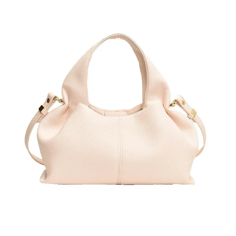 2026 Stylish Designer French Cloud Bag Niche Genuine Leather High-End Crossbody Dumpling Bag Versatile Handbag Shoulder Bag