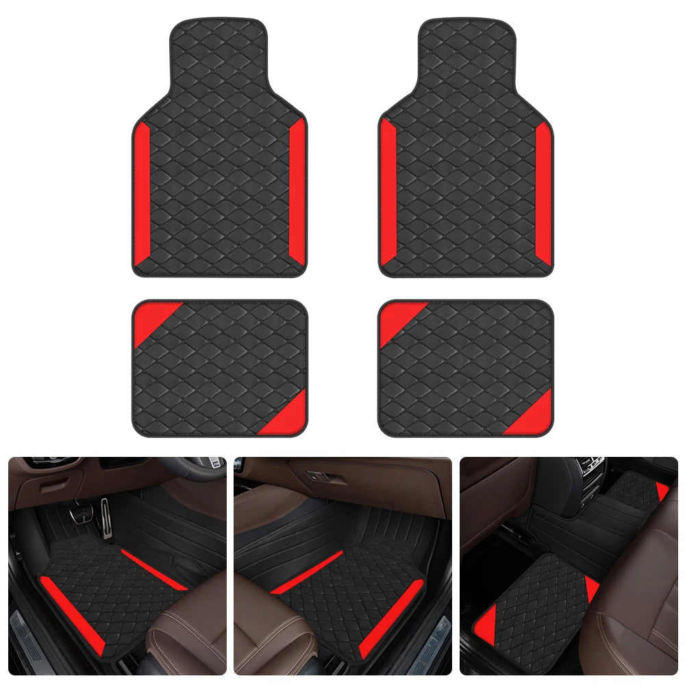 4pcs Luxury Car Floor Mats (Non-Slip & Durable)