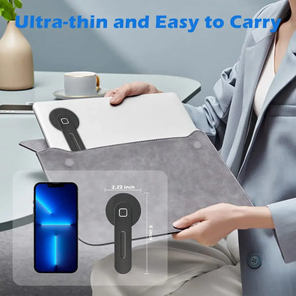 Magnetic Foldable Laptop & Phone Holder for Monitor Side Mount