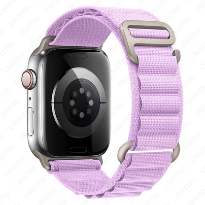 Nylon Alpine Strap for Apple Watch – Adjustable Sport Band (40–49mm, Ultra & Series Compatible)