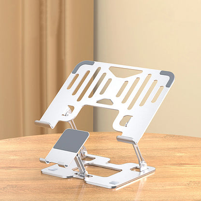 MultiFunctional Stand With Foldable Enhances Ventilation Adjustable Laptop Stand With Adjustable Phone Mount for Office Homes