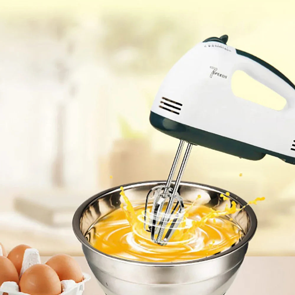 Electric Food Cake Dough Mixer DIY Set 7 Speed Control Beaters 1.7L Rotating Mixing Bowl Kitchen Multi Blender 100W EU plug