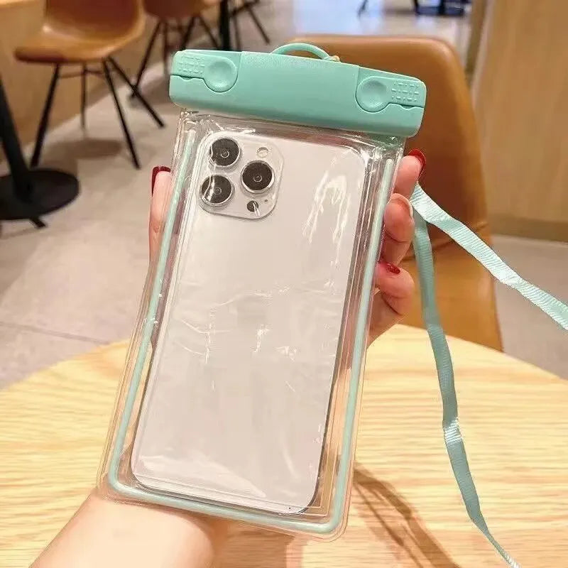 Universal Waterproof Phone Pouch – Touchscreen Swimming & Diving Case with Lanyard