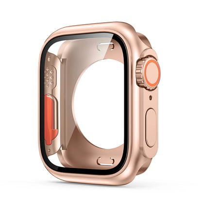Apple Watch Bumper Case with Screen Protector – Hard PC Front & Rear Cover (40–45mm, Series Compatible)