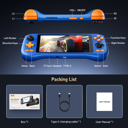 Kinhank K56 Portable Gaming Console – 5.5" Screen, Android 14, 50+ Emulators