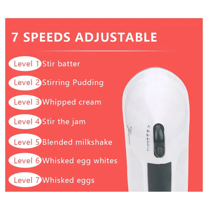 Electric Food Cake Dough Mixer DIY Set 7 Speed Control Beaters 1.7L Rotating Mixing Bowl Kitchen Multi Blender 100W EU plug