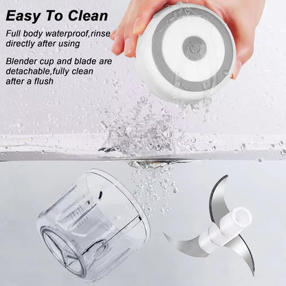 Electric Garlic Mincer 250ml – USB Portable Mini Food Chopper for Vegetables & Onion