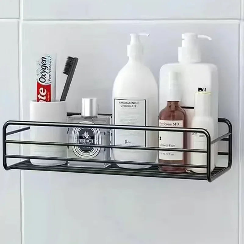 Bathroom Floating Wall Shelf – Metal Storage Organizer for Bathroom, Kitchen & Shower