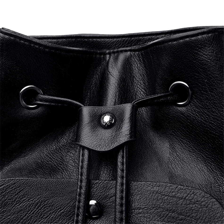 Luxury Soft Leather Women’s Backpack – Fashion School & Shoulder Bag for Girls