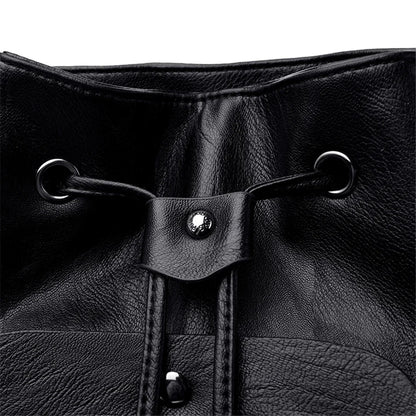 Luxury Soft Leather Women’s Backpack – Fashion School & Shoulder Bag for Girls