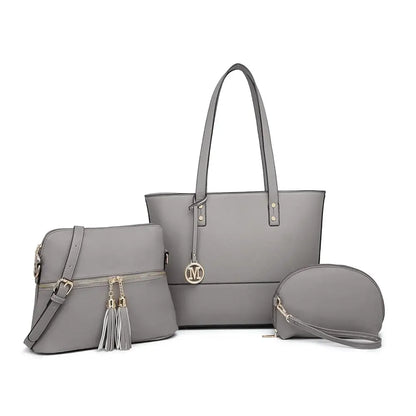 Miss Lulu 3PCS Women’s Handbag Set – Large Tote, Shoulder Bag & Briefcase