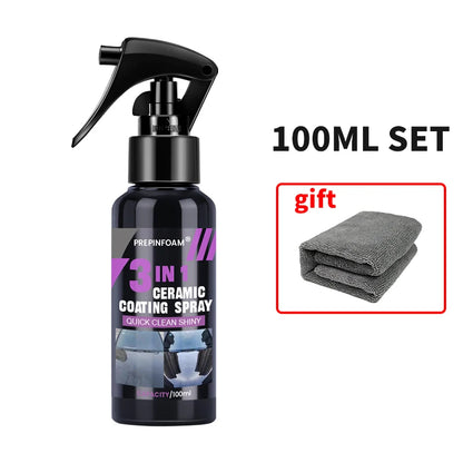 3-in-1 Ceramic Nano Coating Spray for Car Paint Protection