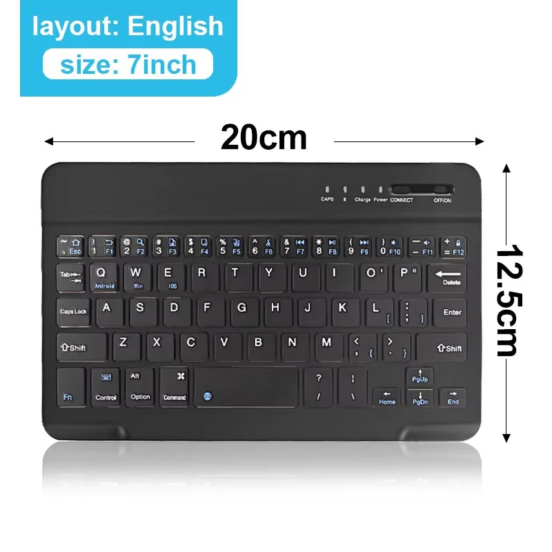 Mini Bluetooth Wireless Keyboard – Rechargeable for Laptop, Tablet & Phone (iOS/Android/Windows)